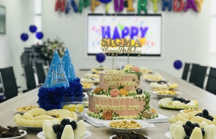 Tiệc sinh nhật CBNV tháng 11 tại văn phòng – dấu ấn những ngày đông