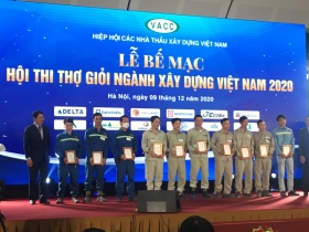 Công nhân Sigma đạt Chứng nhận thợ giỏi ngành xây dựng 2020