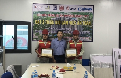 Imperia Smart City project is honored to receive the title of 2 million safe man-hours and zero accidents