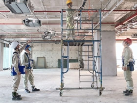 Tiến độ thi công Cơ Điện tại dự án Tòa nhà 16 Láng Hạ