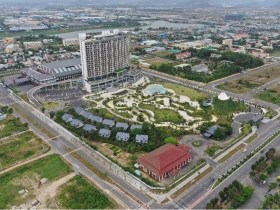 Trên công trường dự án Mikazuki Spa & Hotel Resort giai đoạn hoàn thiện