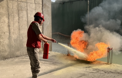 Sigma thực hành diễn tập PCCC tại dự án Hoàng Thành Pearl