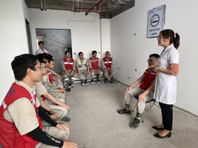 Sigma tiếp tục triển khai chương trình diễn tập sơ cấp cứu tai nạn lao động tại dự án Masteri West Heights