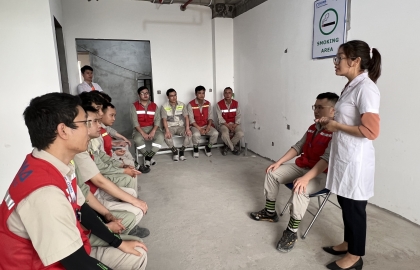 Sigma tiếp tục triển khai chương trình diễn tập sơ cấp cứu tai nạn lao động tại dự án Masteri West Heights