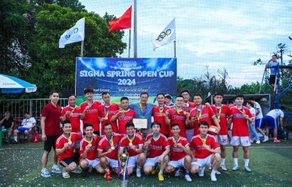 Chung kết giải bóng đá Sigma Spring Open Cup 2024: Khi sắc đỏ nhuộm kín sân Bằng B