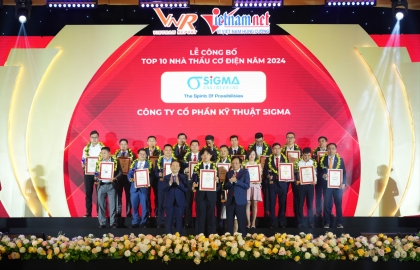 Sigma tiếp tục giữ vững danh hiệu Top 5 Nhà thầu Cơ Điện Uy tín 2024