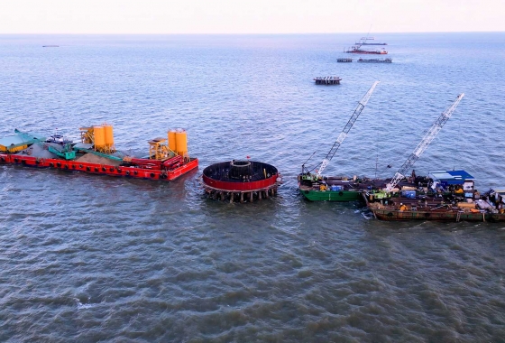 A Milestone of 760 Pile Points offshore: Sigma achieves a key milestone at The Soc Trang 7 Nearshore Wind Farm Project