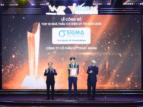 Sigma giữ vững vị thế Top 3 Nhà thầu Cơ điện Uy tín 2025